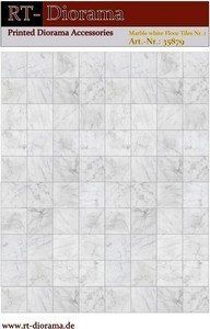 1:35 Printed Accessories: Marble white Floor Tiles Nr.1