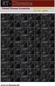 1:35 Printed Accessories: Marble black Floor Tiles Nr.2