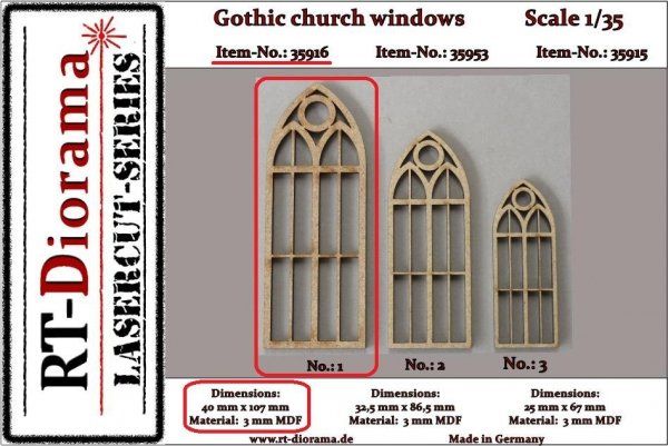 1:35 Gothic church windows No.1