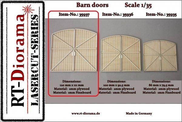 1:35 Barn doors - large