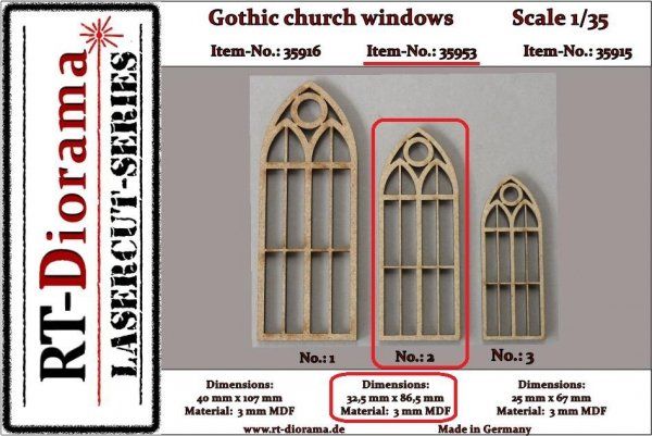 1:35 Gothic church windows No.2