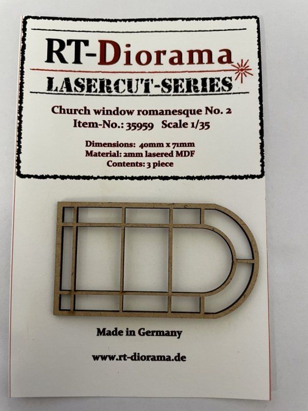 1:35 Church window romanesque No.2 (3pcs)
