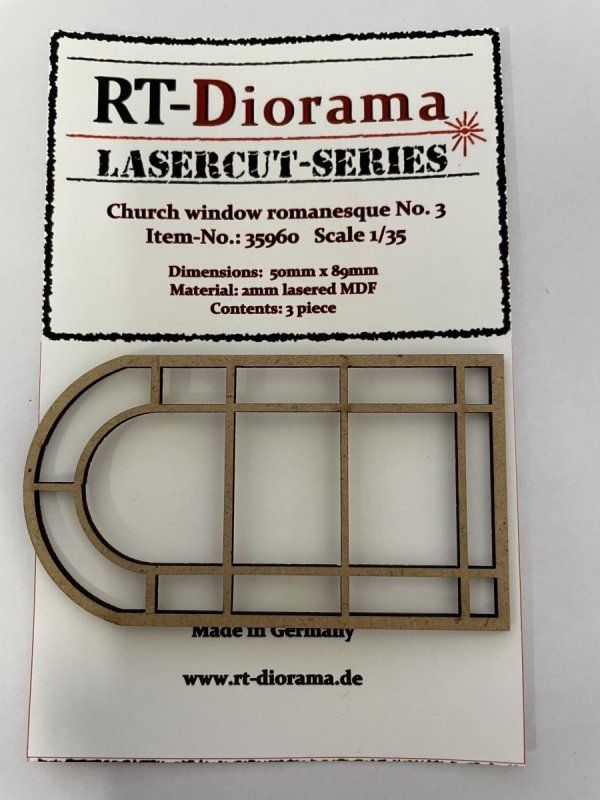 1:35 Church window romanesque No.3 (3pcs)