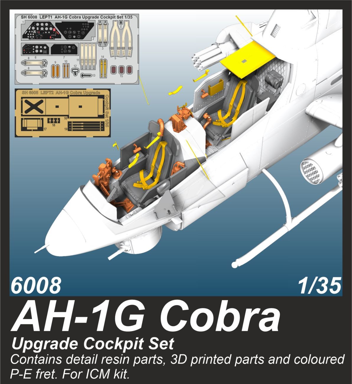 1:35 AH-1G Cobra Upgrade Cockpit Set / for ICM kits