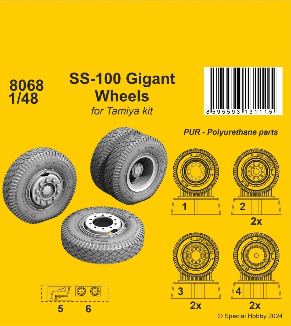 1:48  SS-100 Gigant Wheels / for Tamiya kits
