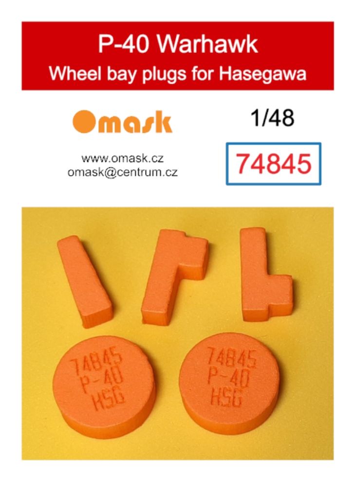 1:48 P-40 Warhawk wheel bay plugs (for Hasegawa)