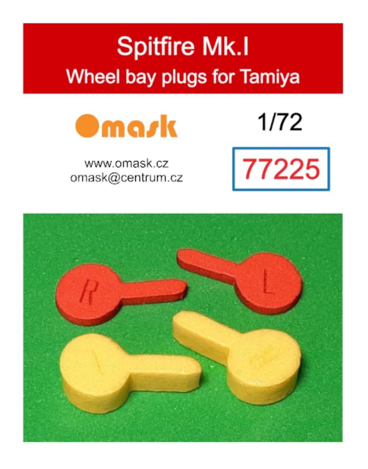 1:72 Spitfire Mk.I wheel bay plugs (for Tamiya)
