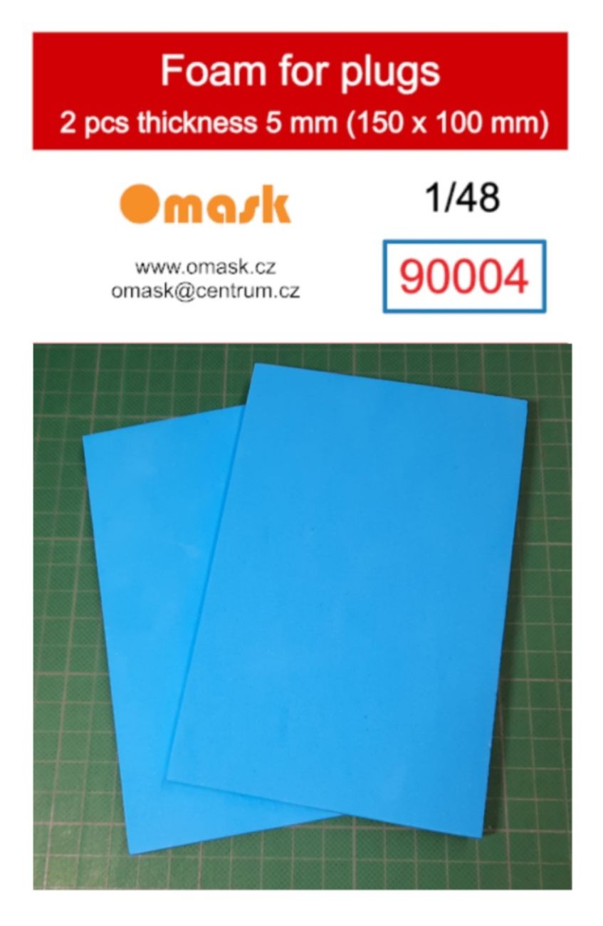Foam for plugs 5 mm (100x150 mm) 2 pcs Novinka
