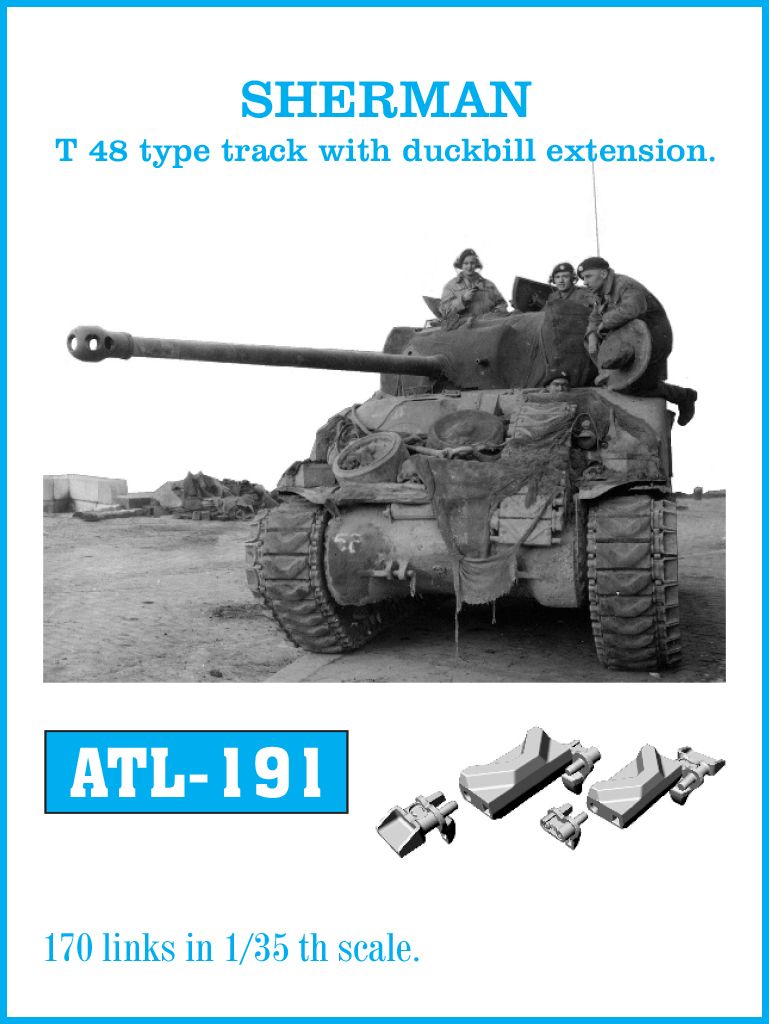1:35 SHERMAN T-48 type track with duckbill extension.