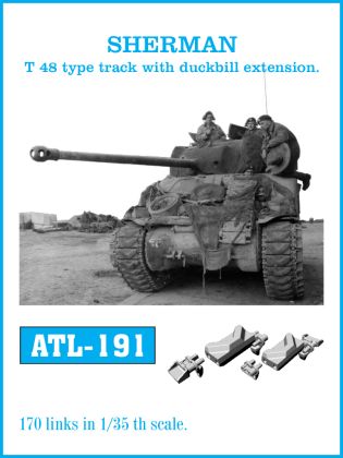 1:35 SHERMAN T-48 type track with duckbill extension.