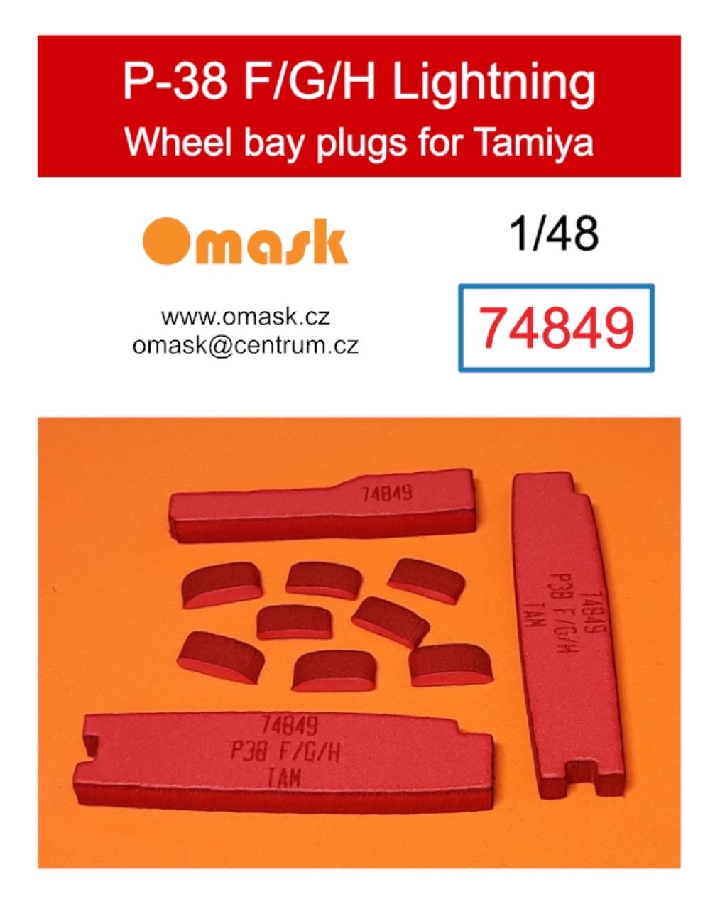 1:48 P-38 F/G/H Lightning wheel bay plugs (for Tamiya)