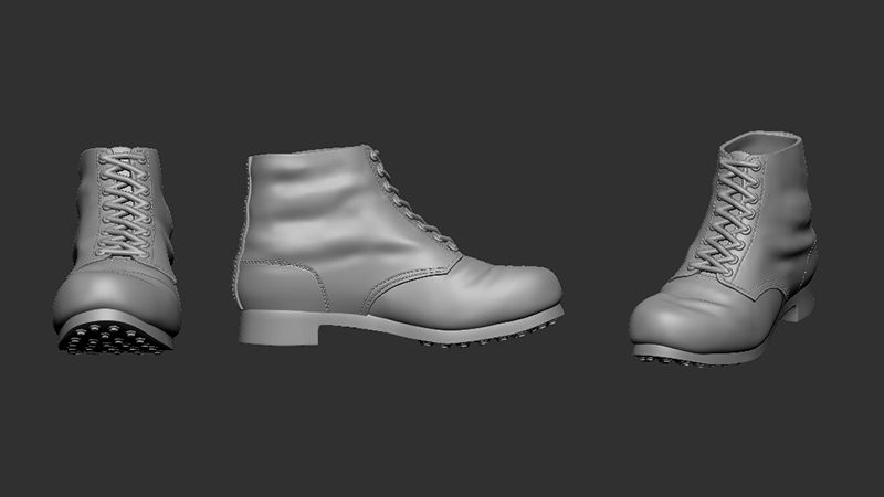 1:16 German military boots low