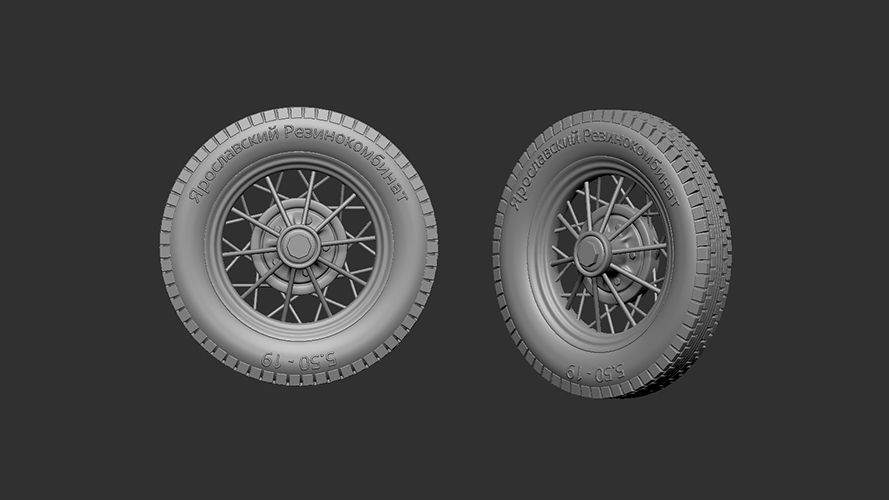 1:72 Wheels for Soviet AFV - ZiK-1