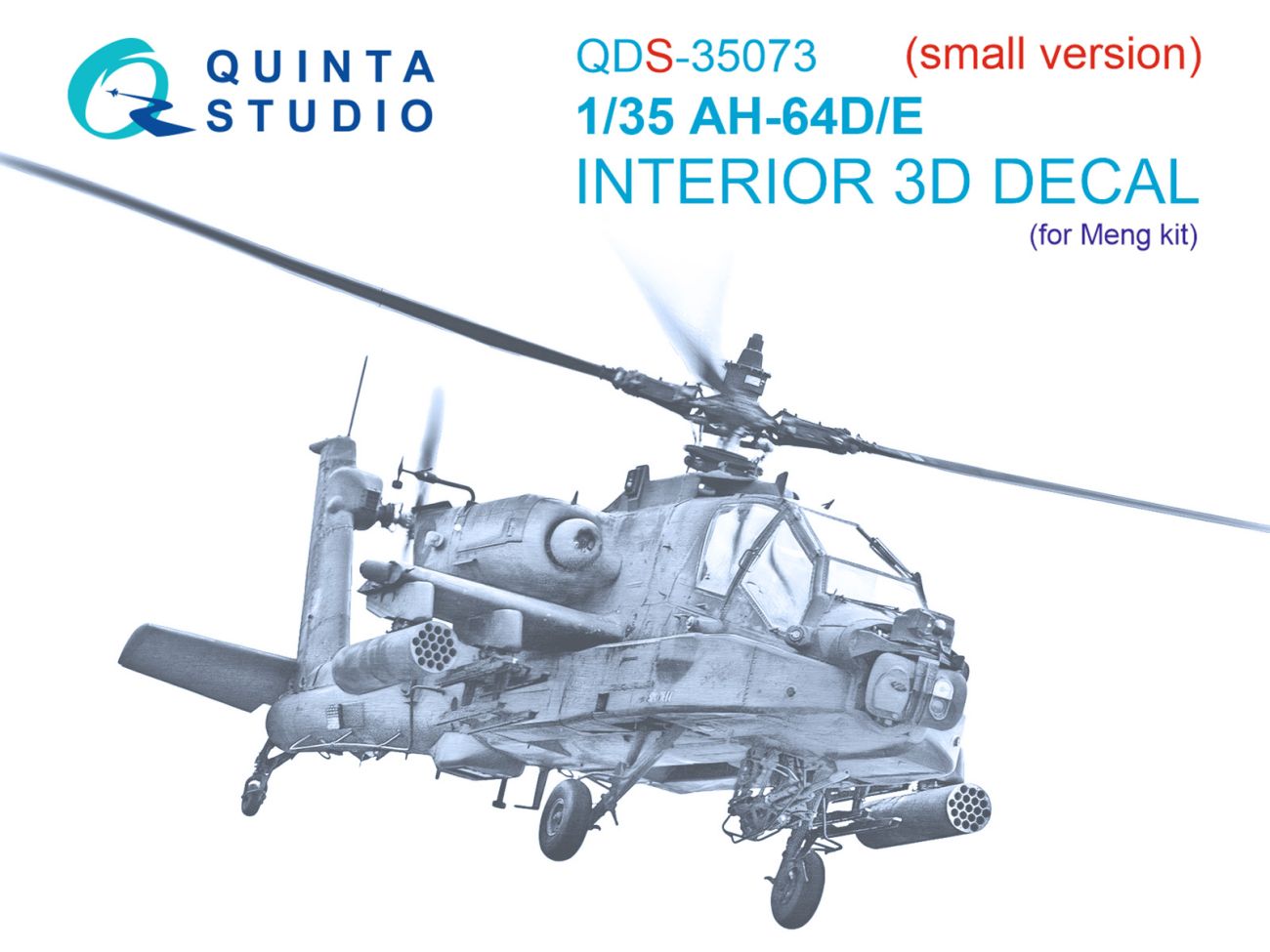 1:35 AH-64D/E 3D-Printed & coloured Interior on decal paper (Meng) (Small version)
