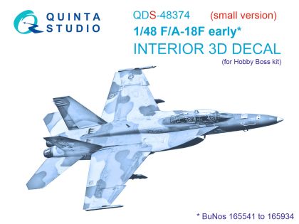 1:48 F/A-18F early 3D-Printed & coloured Interior on decal paper (Hobby Boss) (Small version)