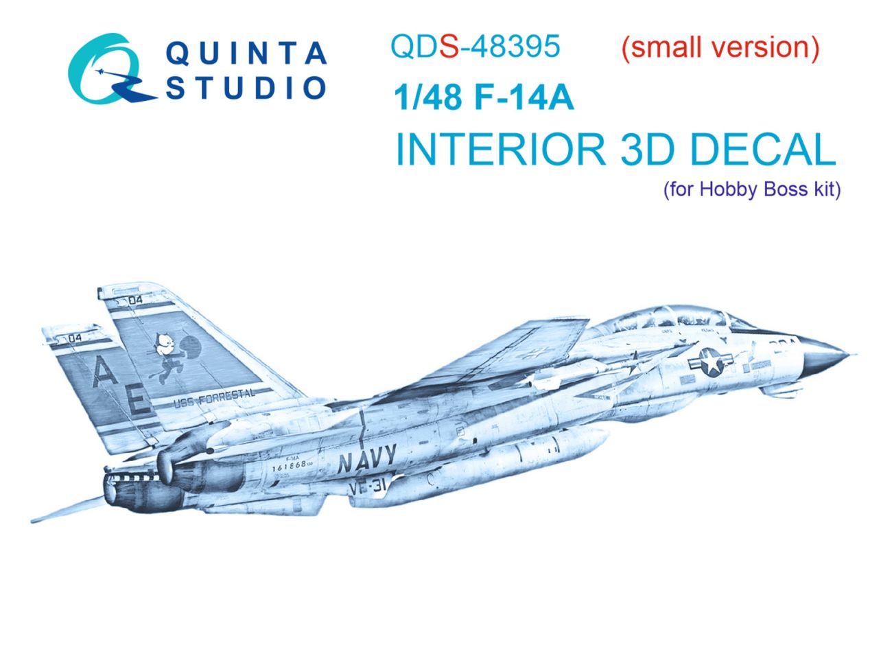 1:48 F-14A 3D-Printed & coloured Interior on decal paper (Hobby Boss) (Small version)