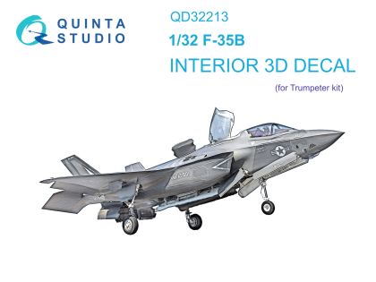 1:32 F-35B 3D-Printed & coloured Interior on decal paper (Trumpeter)