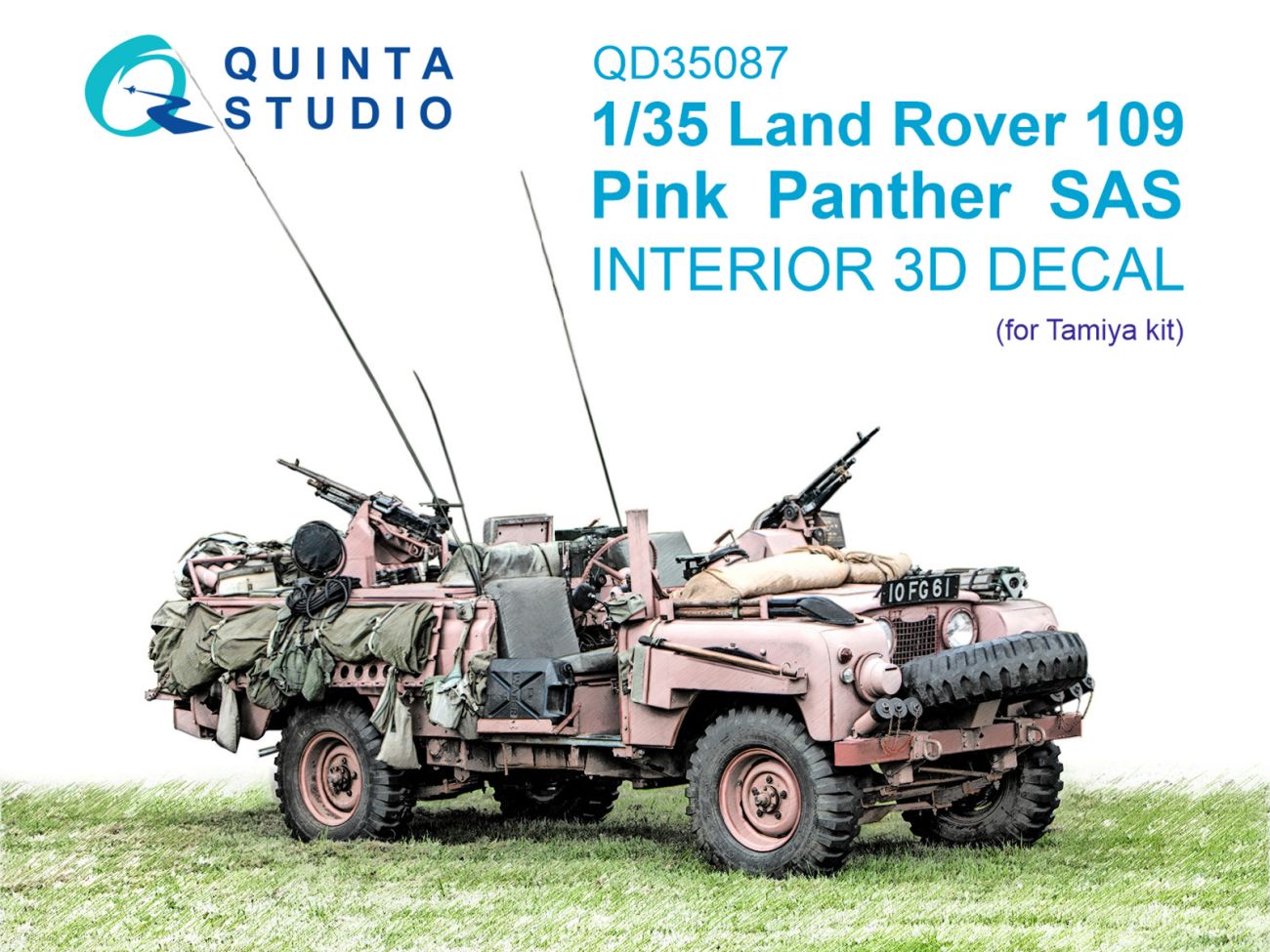 1:35 Land Rover 109 Pink Panther SAS 3D-Printed & coloured Interior on decal paper (Tamiya)