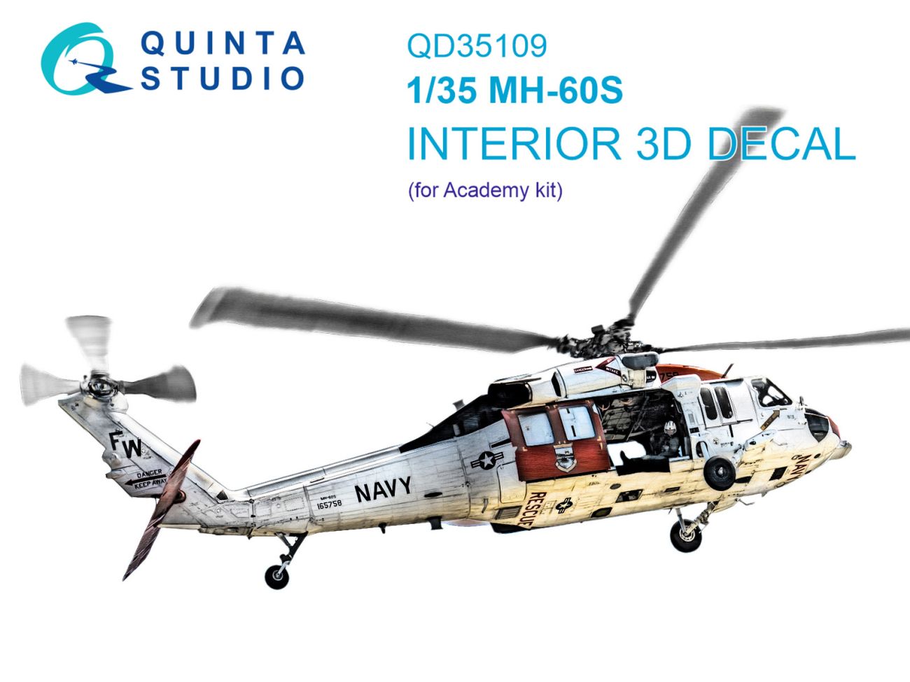 1:35 MH-60S 3D-Printed & coloured Interior on decal paper (Academy)