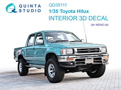 1:35 Toyota Hilux 3D-Printed & coloured Interior on decal paper (MENG)