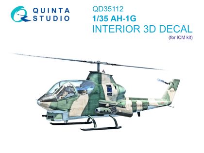 1:35 AH-1G Cobra 3D-Printed & coloured Interior on decal paper (ICM)