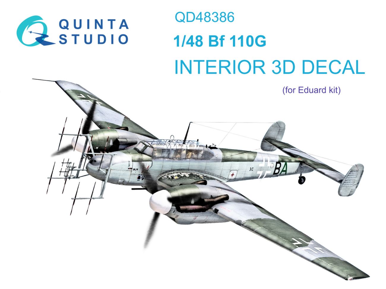 1:32 BF 110G 3D-Printed & coloured Interior on decal paper (Eduard)