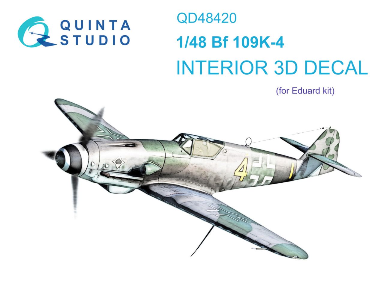 1:48 Bf 109K-4 3D-Printed & coloured Interior on decal paper (Eduard)