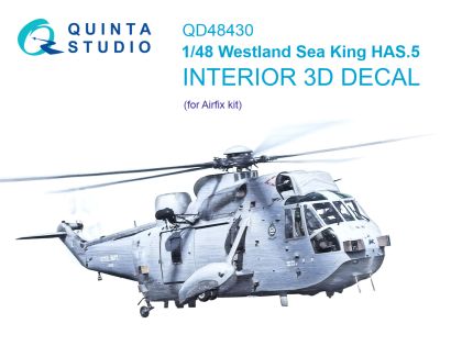 1:48 Westland Sea King HAS.5 3D-Printed & coloured Interior on decal paper (Airfix)