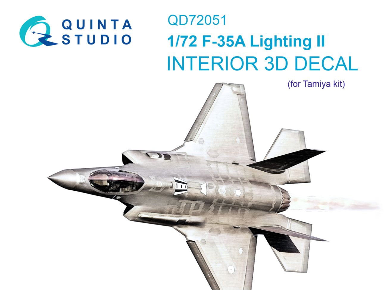 1:72 F-35A Lighting II 3D-Printed & coloured Interior on decal paper (Tamiya)