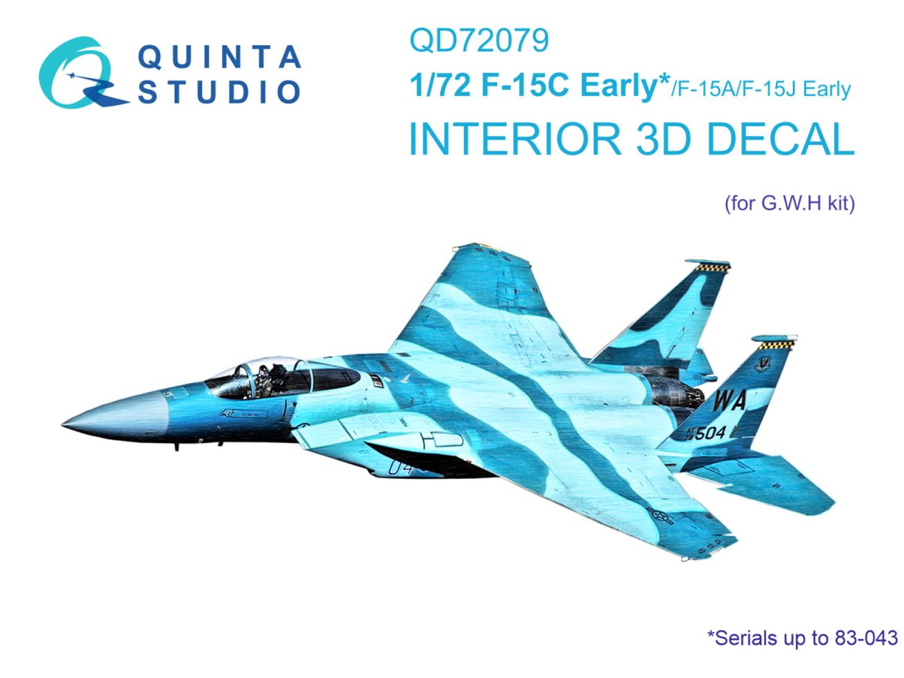 1:72 F-15C Early/F-15A/F-15J early 3D-Printed & coloured Interior on decal paper (GWH)