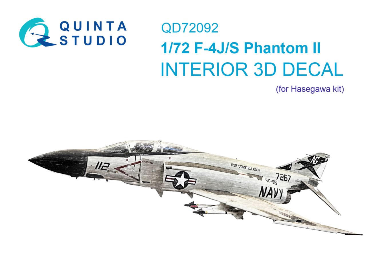1:72 F-4J/S 3D-Printed & coloured Interior on decal paper (Hasegawa)