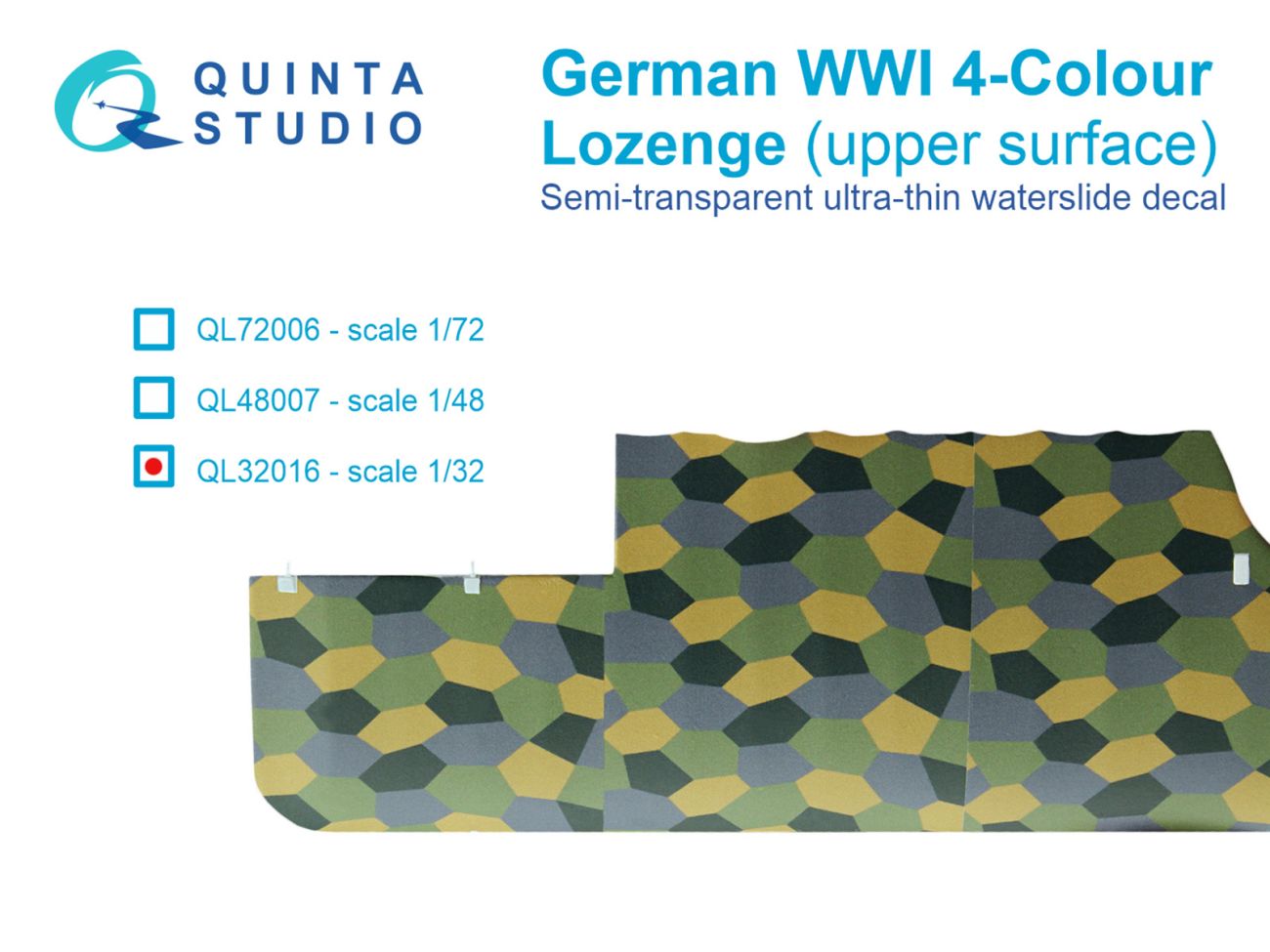 1:32 German WWI 4-Colour Lozenge (upper surface)