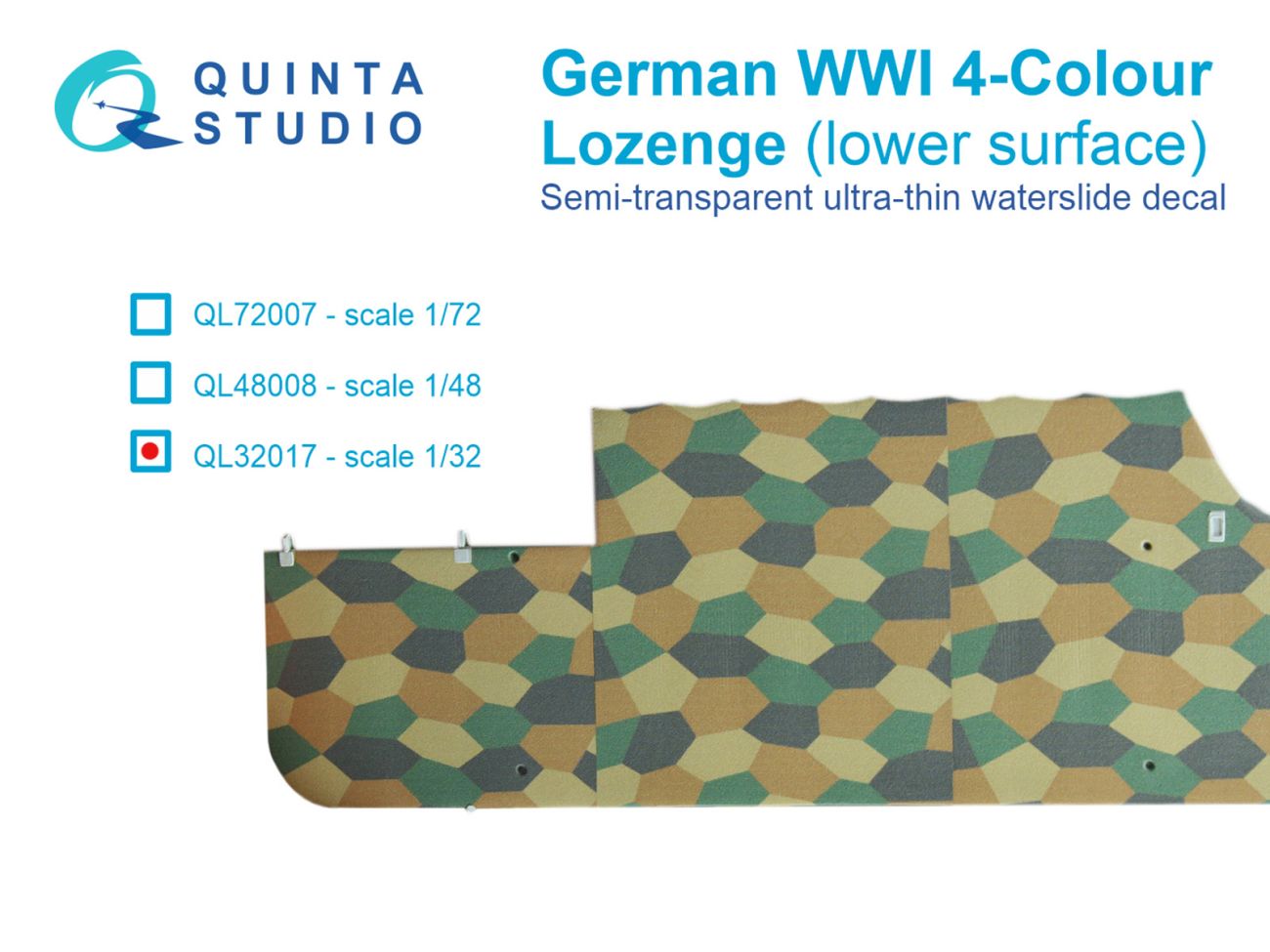 1:32 German WWI 4-Colour Lozenge (lower surface)