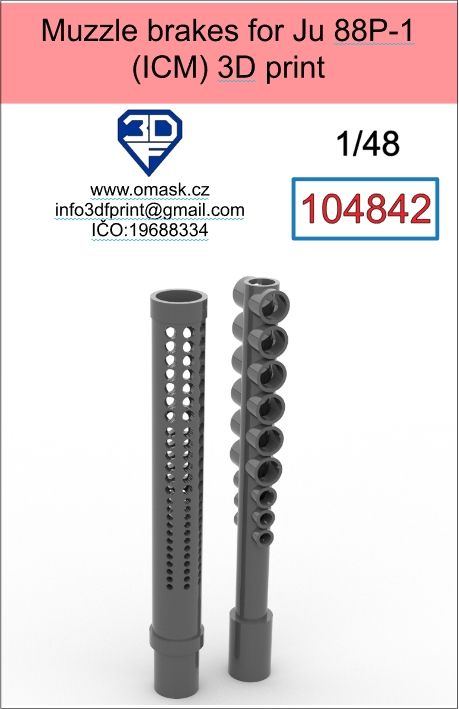 1:48 Muzzle brakes for Ju 88P-1