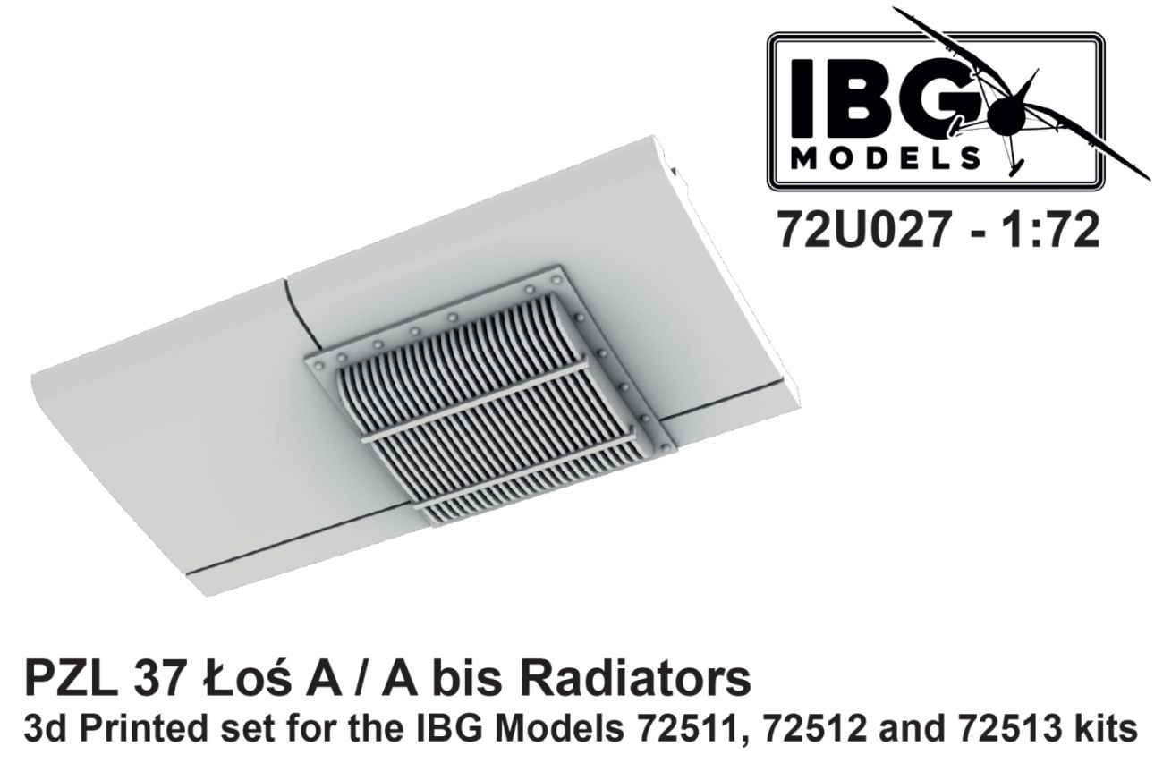 1:72 Radiators for PZL 37 Los A/A bis (IBG)