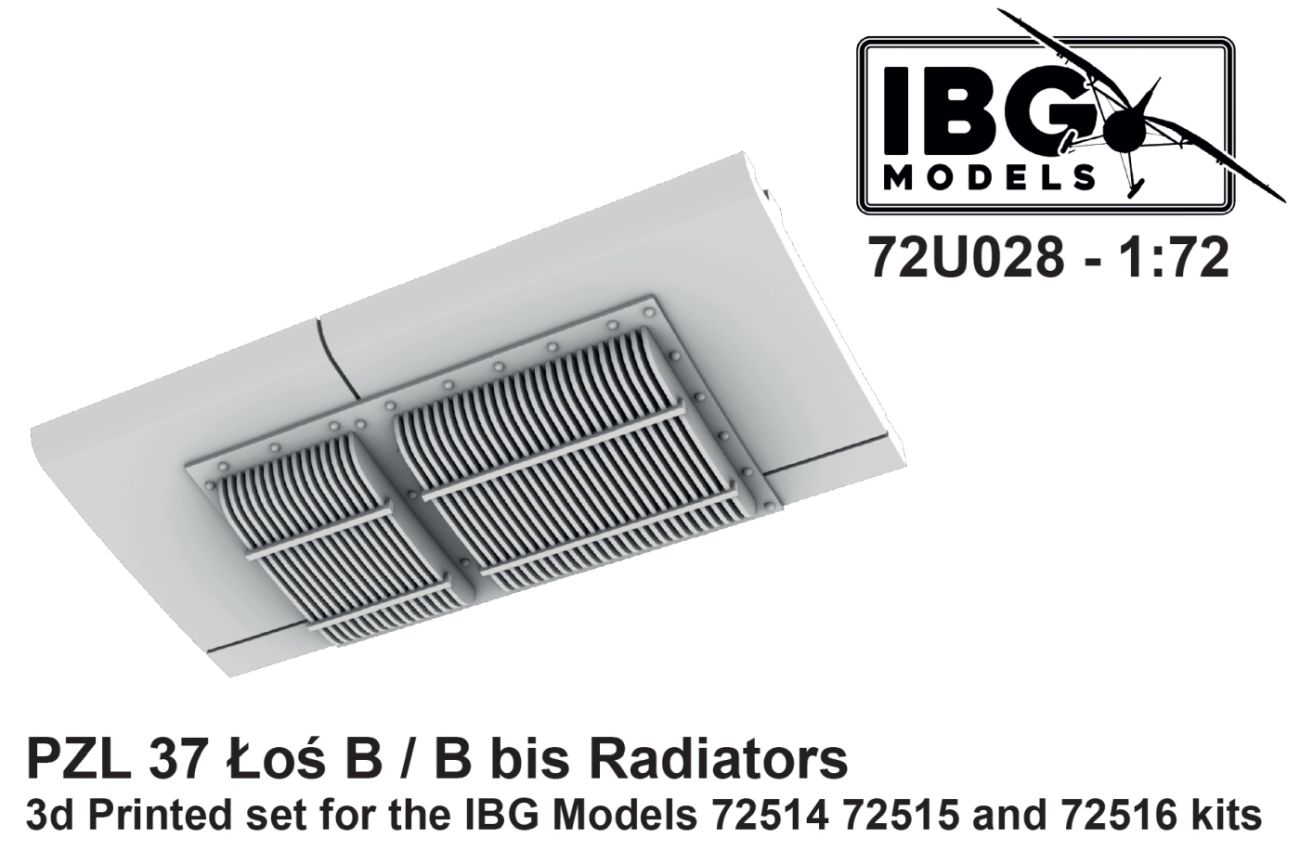 1:72 Radiators for PZL 37 Los B/B bis (IBG)