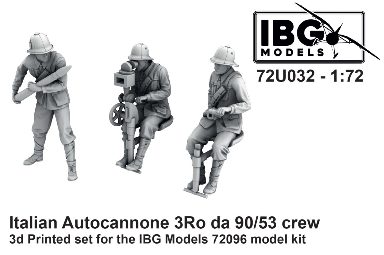 1:72 3Ro Italian Autocannone da 90/53 crew