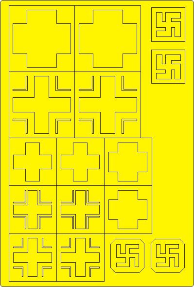 1:48 Ju-88P-1 NATIONAL INSIGNIA kabuki masks