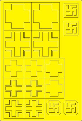 1:48 Ju-88P-1 NATIONAL INSIGNIA kabuki masks