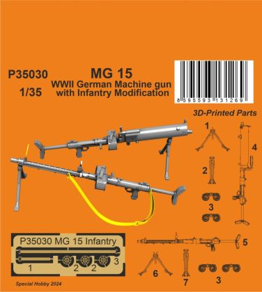 1:35 MG 15 Machine Gun with Infantry Modification