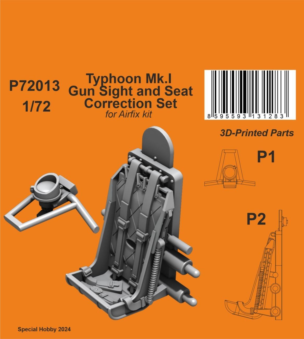 1:72 Typhoon Mk.I Gun Sight and Seat Correction Set