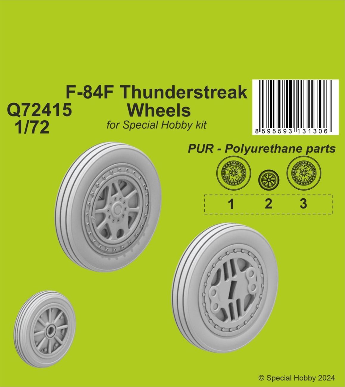 1:72 F-84F Thunderstreak Wheels for Special Hobby kits