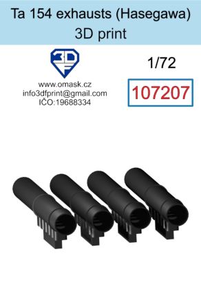1:72 Ta 154 exhausts (Hasegawa) 3D print