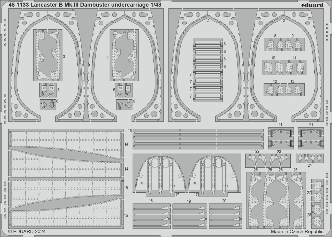 1:48 Avro Lancaster B Mk.III Dambuster undercarriage