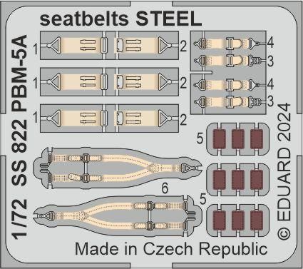 1:72 PBM-5A Mariner seatbelts STEEL