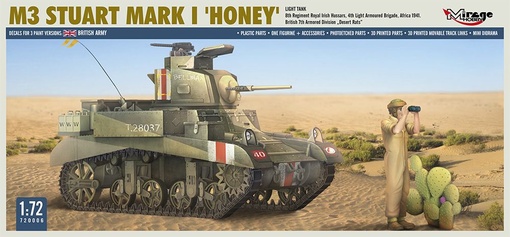 1:72 M3 Stuart Mk.I 'Honey' Light Tank