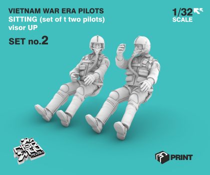 1:32 Vietnam War Era American Pilots sitting SET no.2