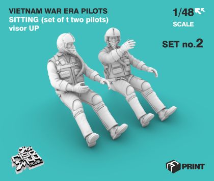 1:48 Vietnam War Era Pilots sitting SET no.2