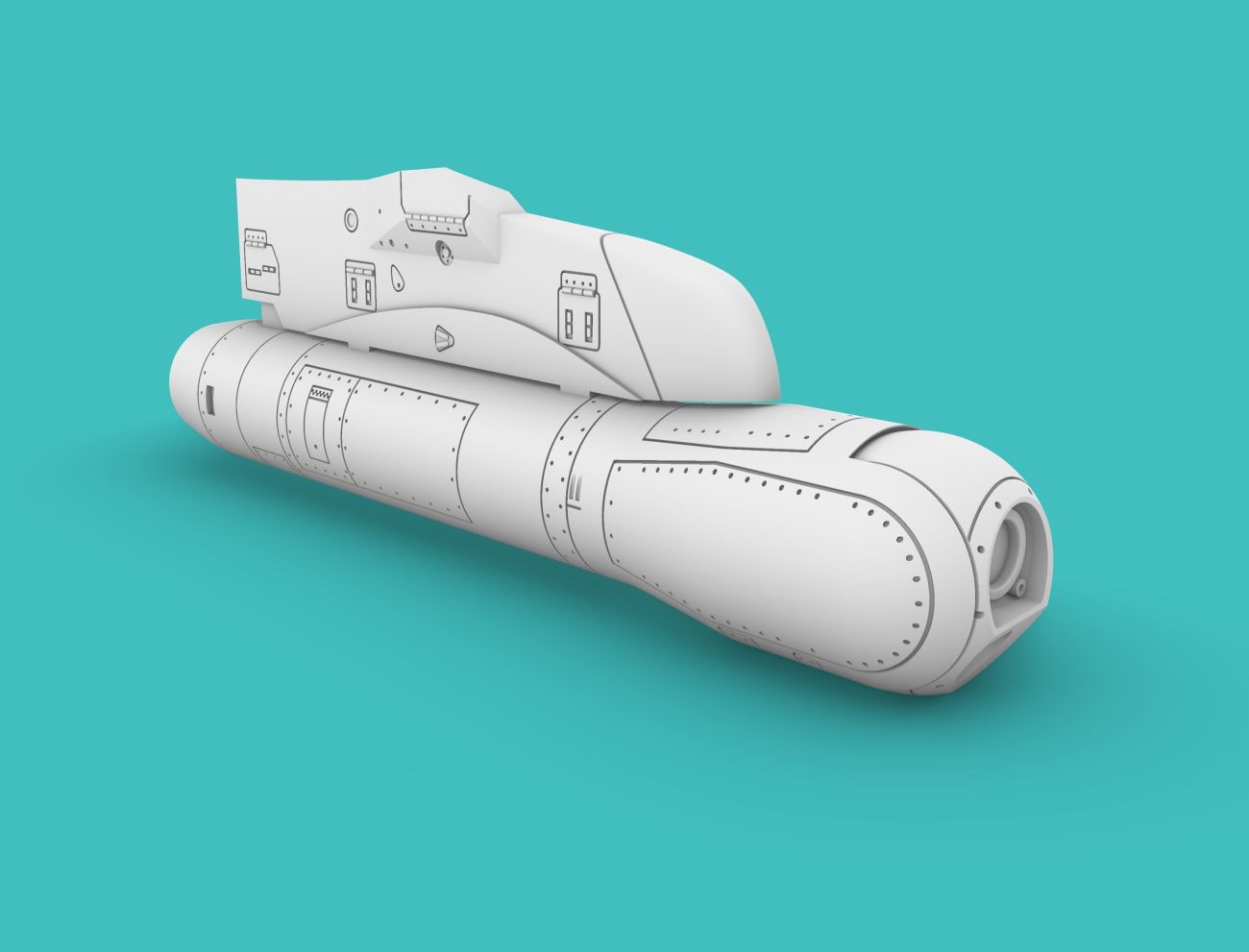 1:72 Damocles targeting pod for rafale with pylon