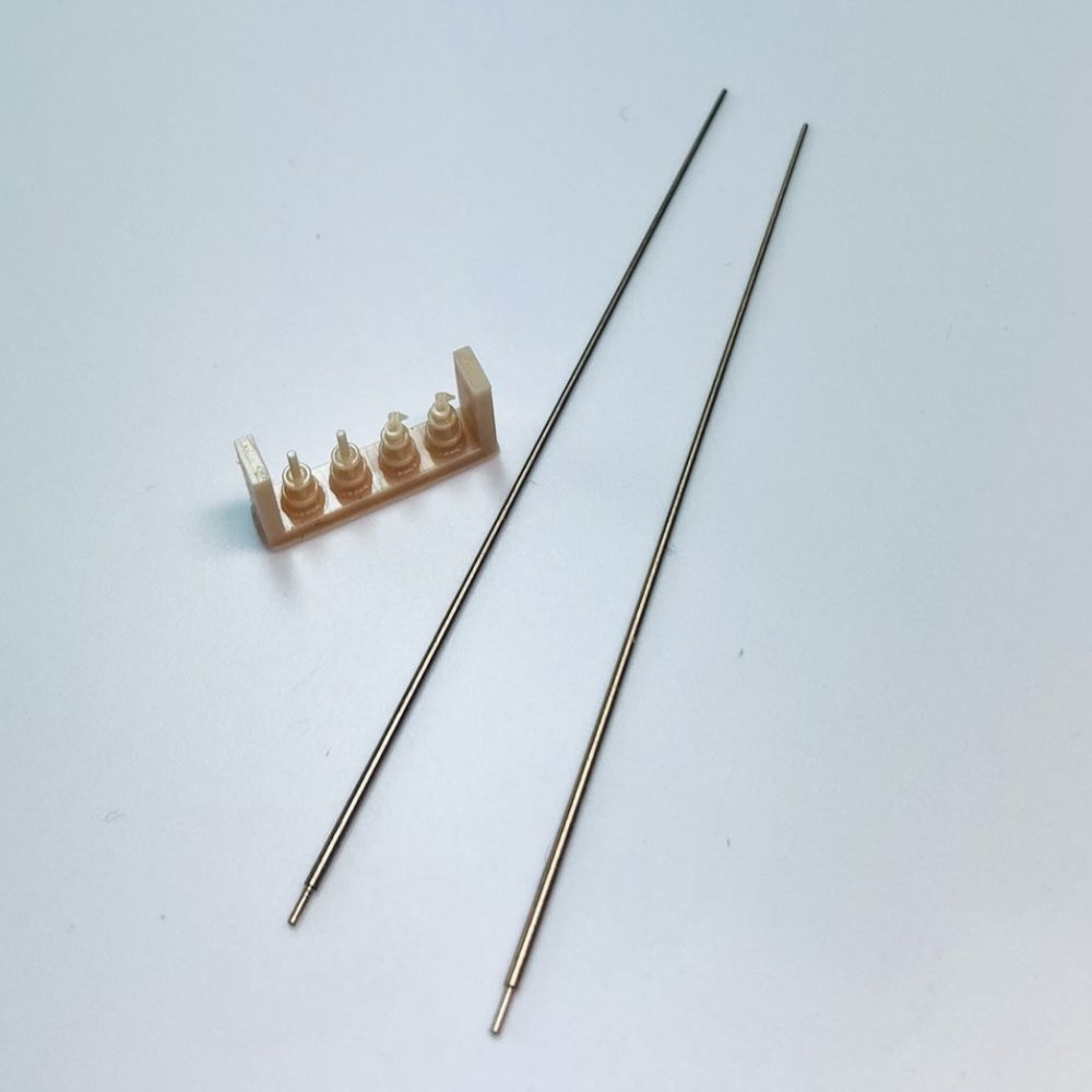 1:35 German 2m antenna set with small base, 2 pcs. for Stug.III F/8 - G, Sd.Kfz 247 etc.